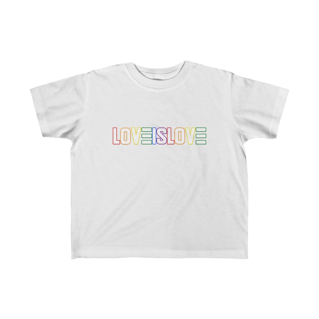 LOVE IS LOVE - Toddler's Fine Jersey Tee - White