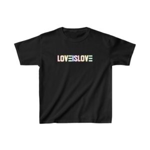 LOVE IS LOVE - Kids Heavy Cotton™ Tee - Black