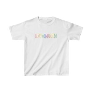 LOVE IS LOVE - Kids Heavy Cotton™ Tee - White
