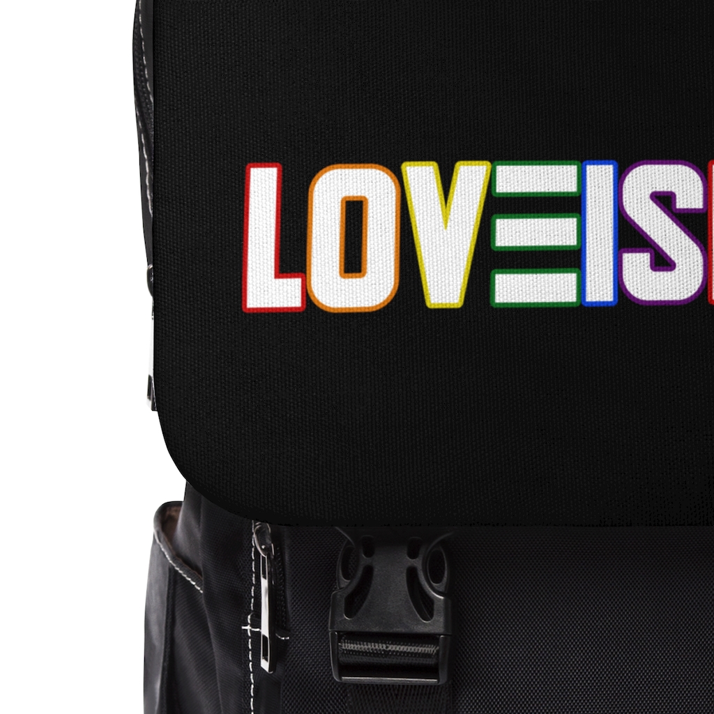 LOVE IS LOVE - Unisex Casual Shoulder Backpack - Image 5