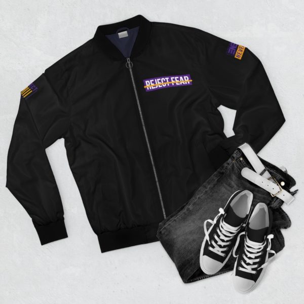 LEGENDARY - Black - Men's AOP Bomber Jacket - Image 3